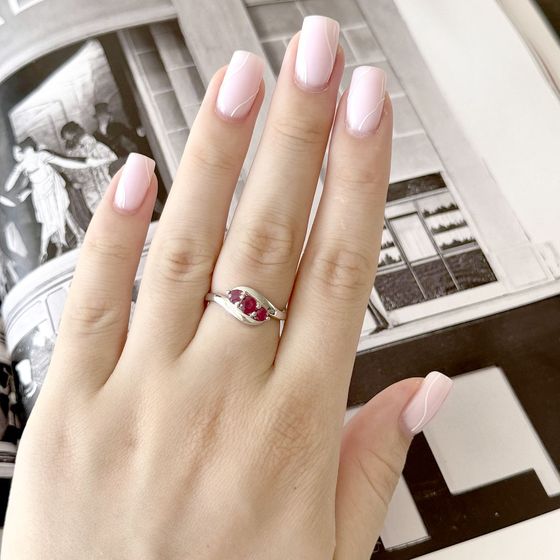 Срібна каблучка з рубіном 0.767ct