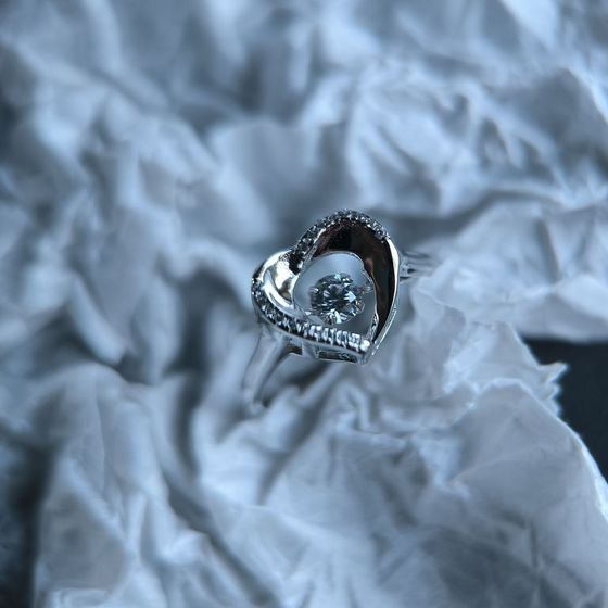 Серебряное кольцо с фианитами