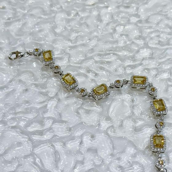 Срібний браслет із цитрином nano 7.51ct