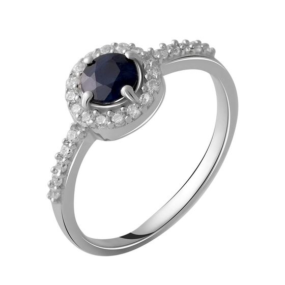 Срібна каблучка із сапфіром 1.084ct