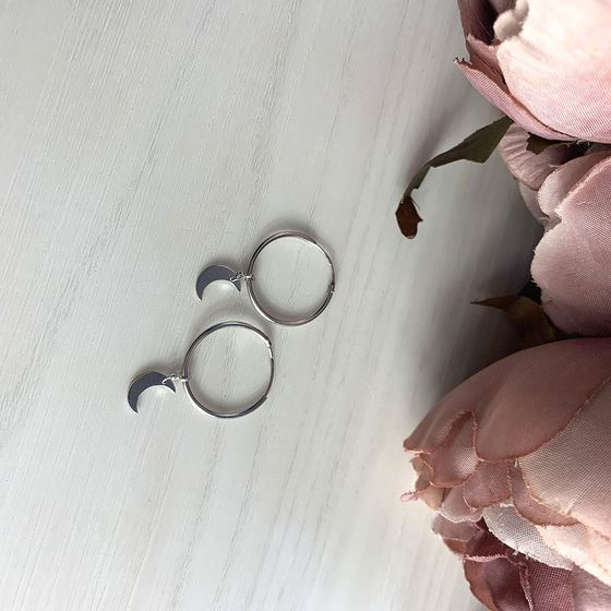 Silver earrings without stones