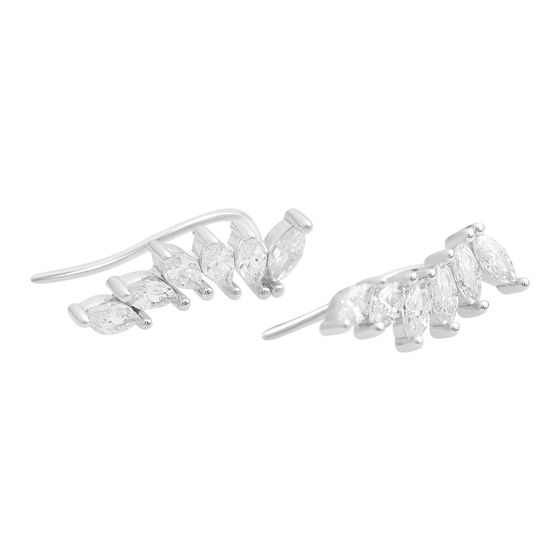 Silver earrings with cubic zirconia