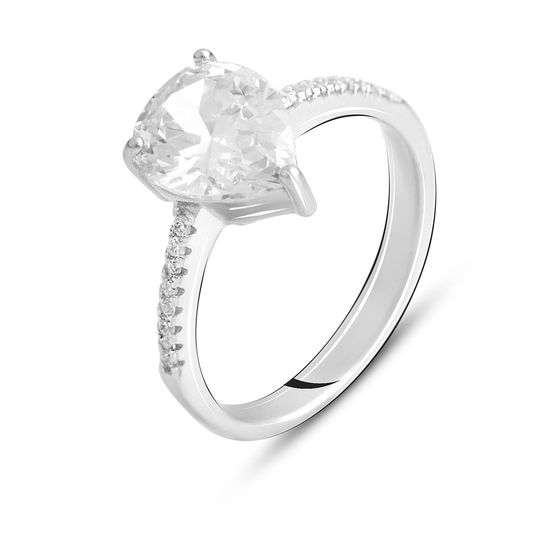 Silver Ring with Fianites