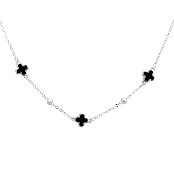 Silver necklace with yemallu