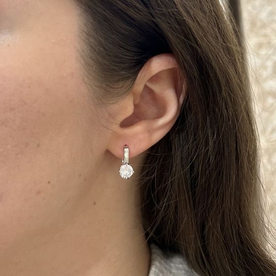 Silver Earrings with Fianites