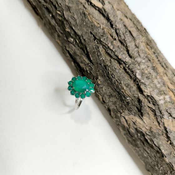 Серебряное кольцо с агатом 3.455ct