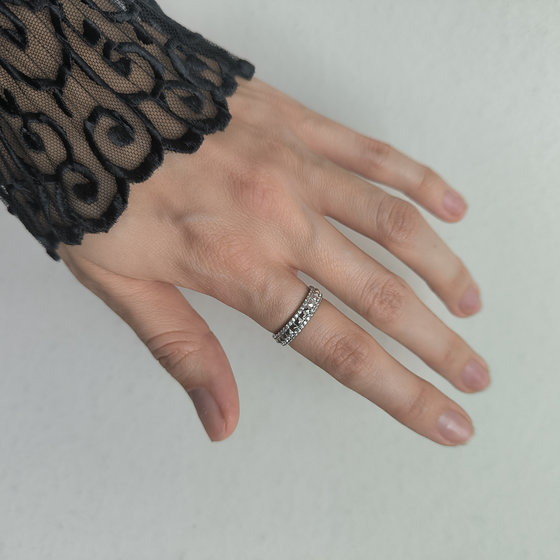 Silver Ring with Fianites