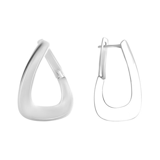 Silver earrings without stones