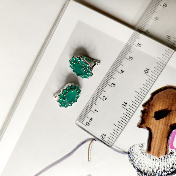 Silver earrings with agate (6.913 carats)