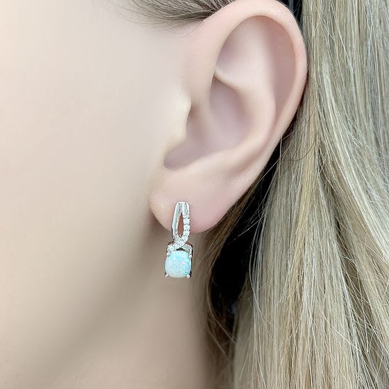Серебряные серьги с опалом 0.752ct