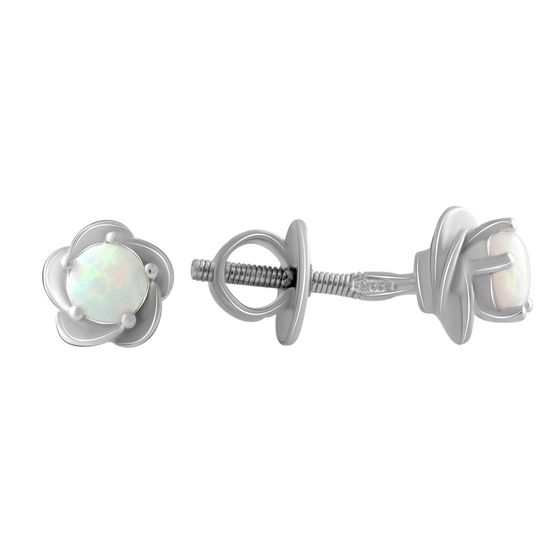 Срібні сережки з опалом 0.293ct