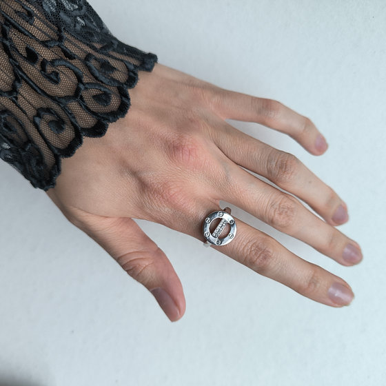 Серебряное кольцо с фианитами 0.14ct
