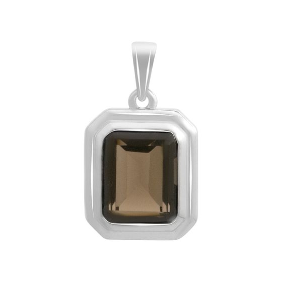 Серебряная подвеска с раухтопазом (дымчатым кварцем) 2.988ct