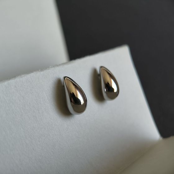 Silver earrings without stones