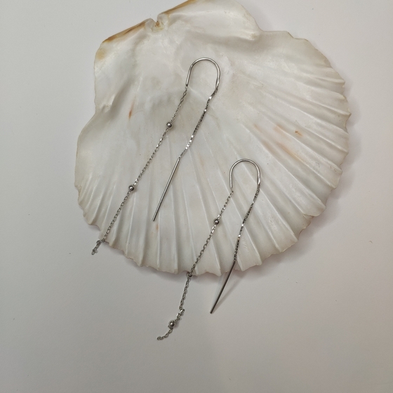 Silver earrings without stones