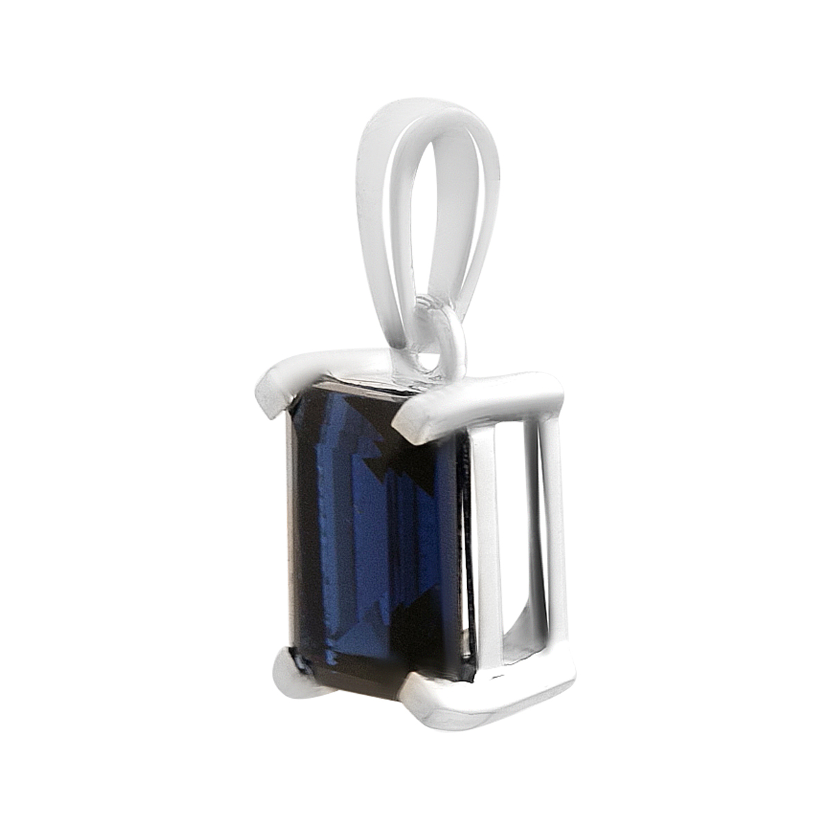 Silver pendant with nano sapphire 1.26ct