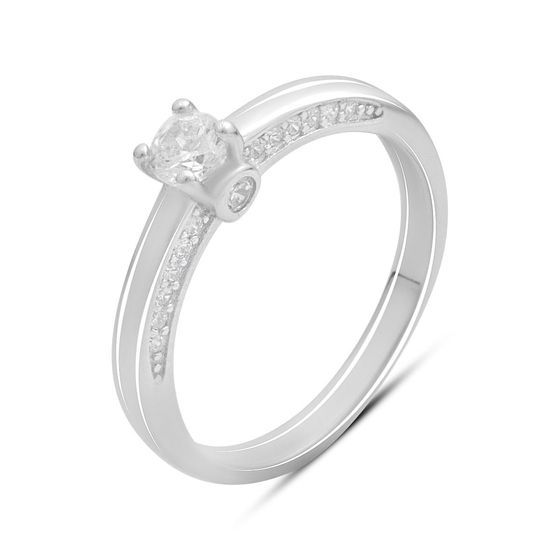 Silver Ring with Fianites