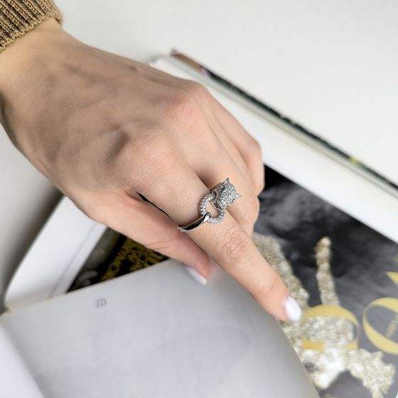 Silver Ring with Fianites