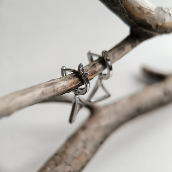 Silver earrings with 0.2ct fianites