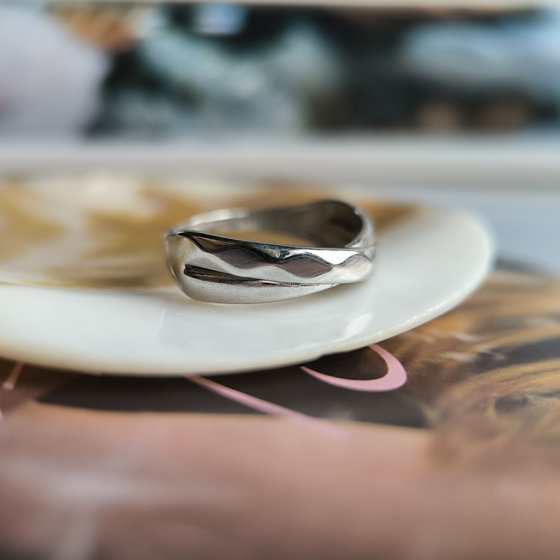 Silver ring without stones
