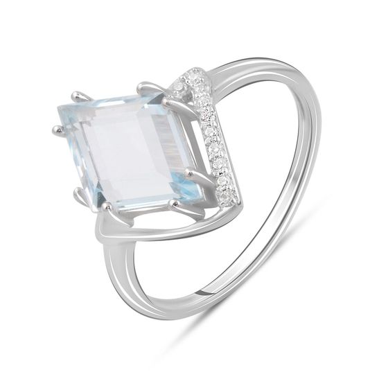 Sterling silver ring with topaz 3.543ct