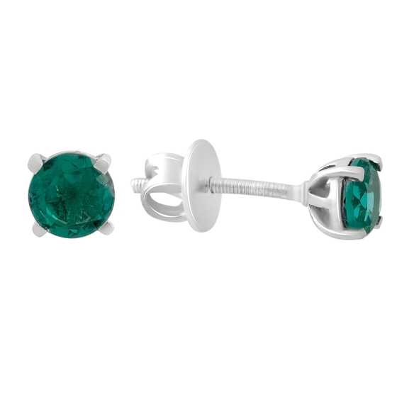 Silver earrings with aquamarine nano
