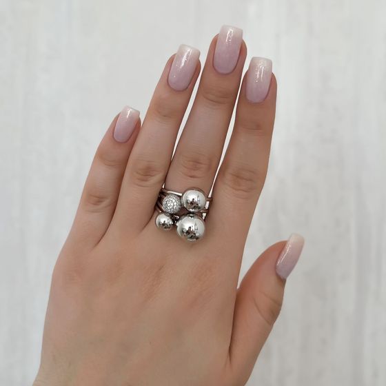 Silver Ring with Fianites