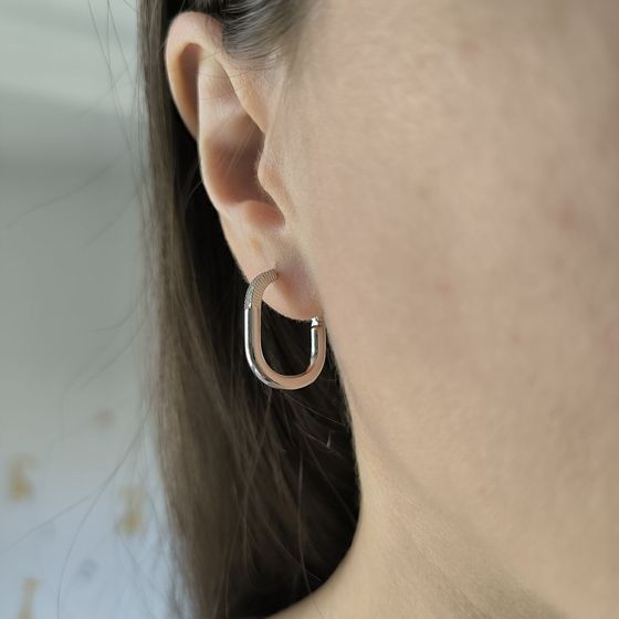 Silver Earrings with Fianites
