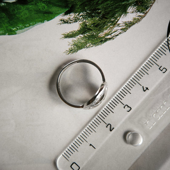 Silver ring with cubic zirconia