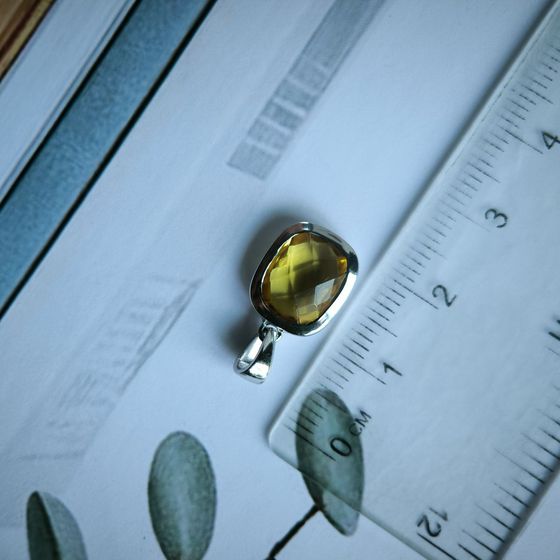 Срібна підвіска з цитрином nano 2,87 карата