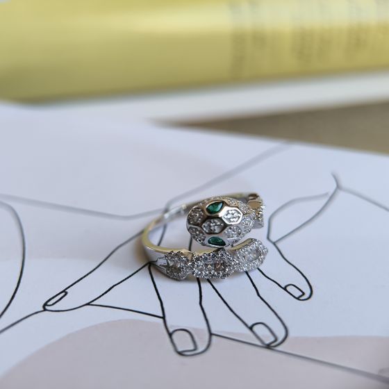 Silver Ring with Fianites