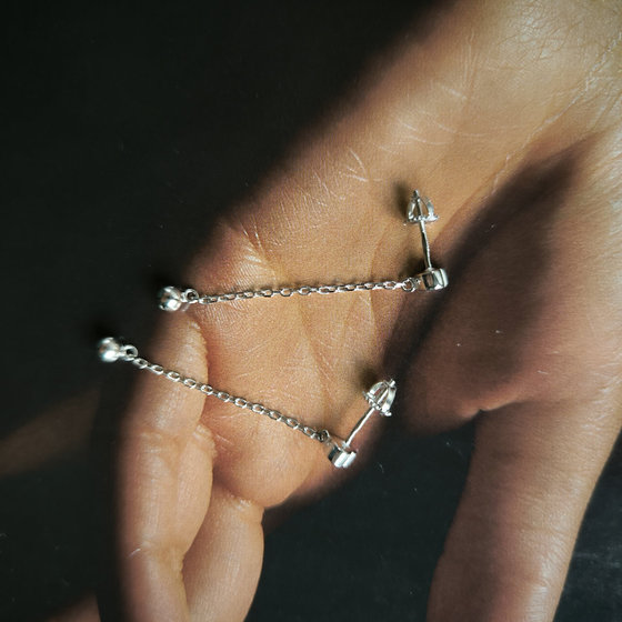 Серебряные серьги без камней