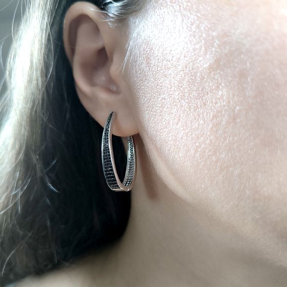 Silver Earrings with Fianites
