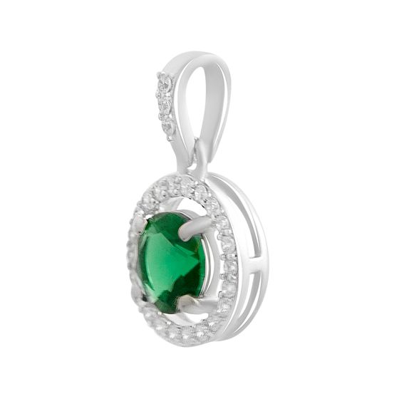 Срібна підвіска з смарагдом nano 0.9ct