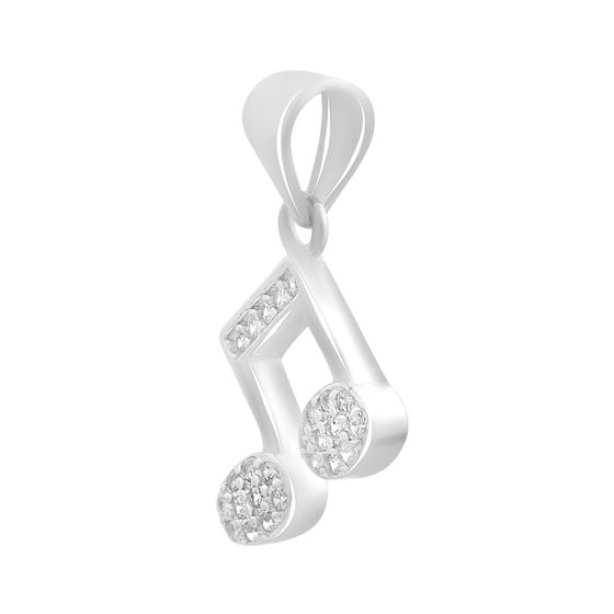Silver pendant with phianites