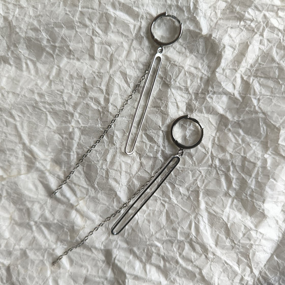 Silver earrings without stones