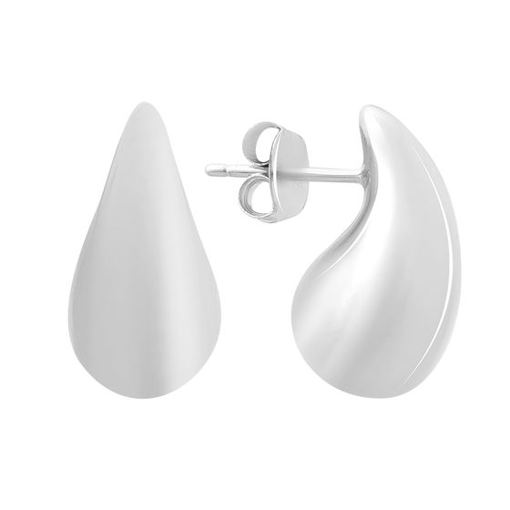 Silver earrings without stones