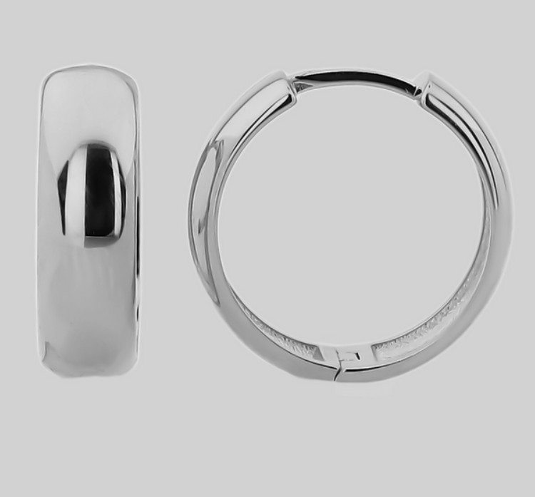 Silver earrings without stones