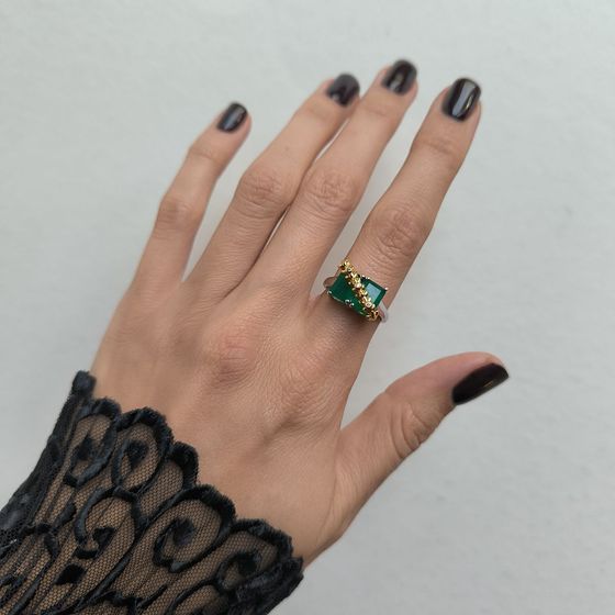 Серебряное кольцо с агатом 2.885ct