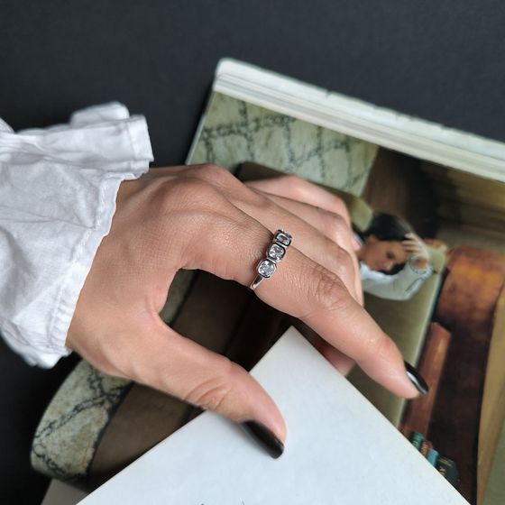 Silver Ring with Fianites