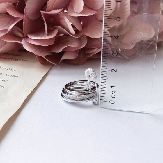 Silver Ring with Fianites