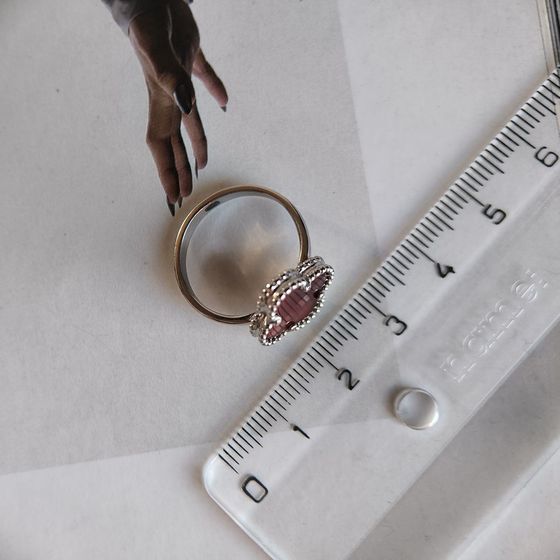 Silver ring with agate