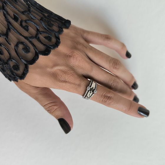 Silver Ring with Fianites