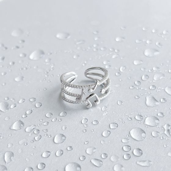Silver Ring with Fianites