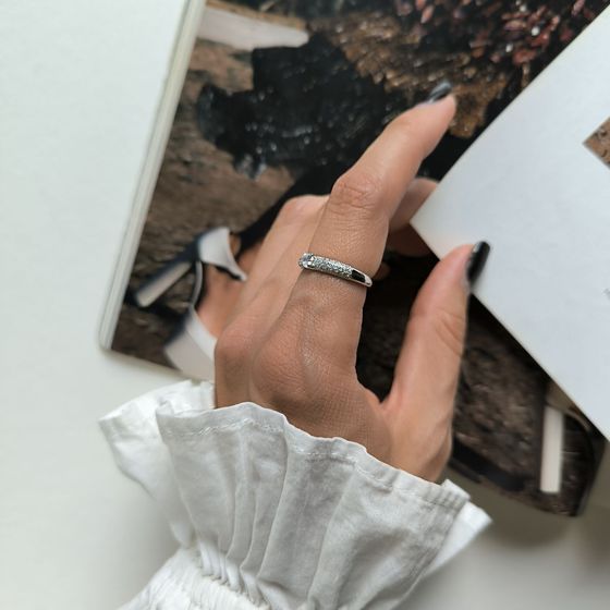 Silver Ring with Fianites
