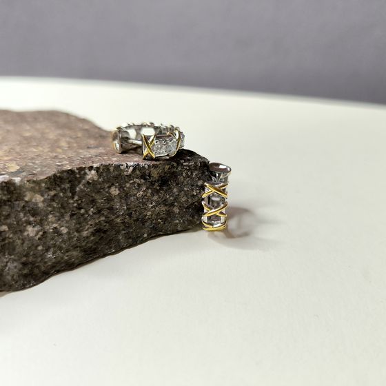 Silver Earrings with Fianites