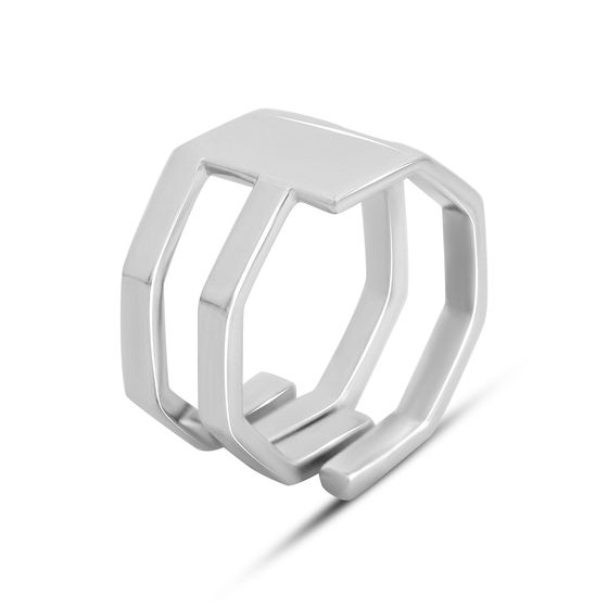 Silver ring without stones