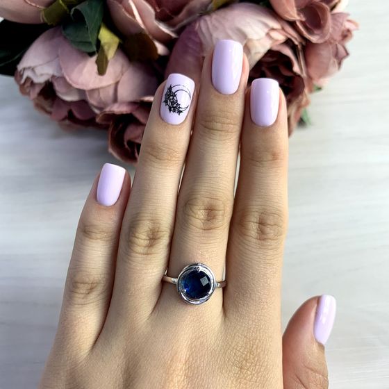 Серебряное кольцо с топазом Лондон Блю 1.645ct