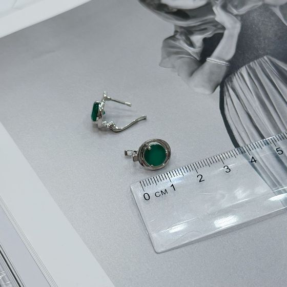 Silver earrings with agate 3.575ct