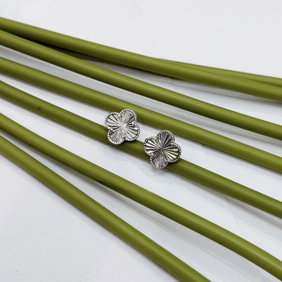Silver earrings without stones